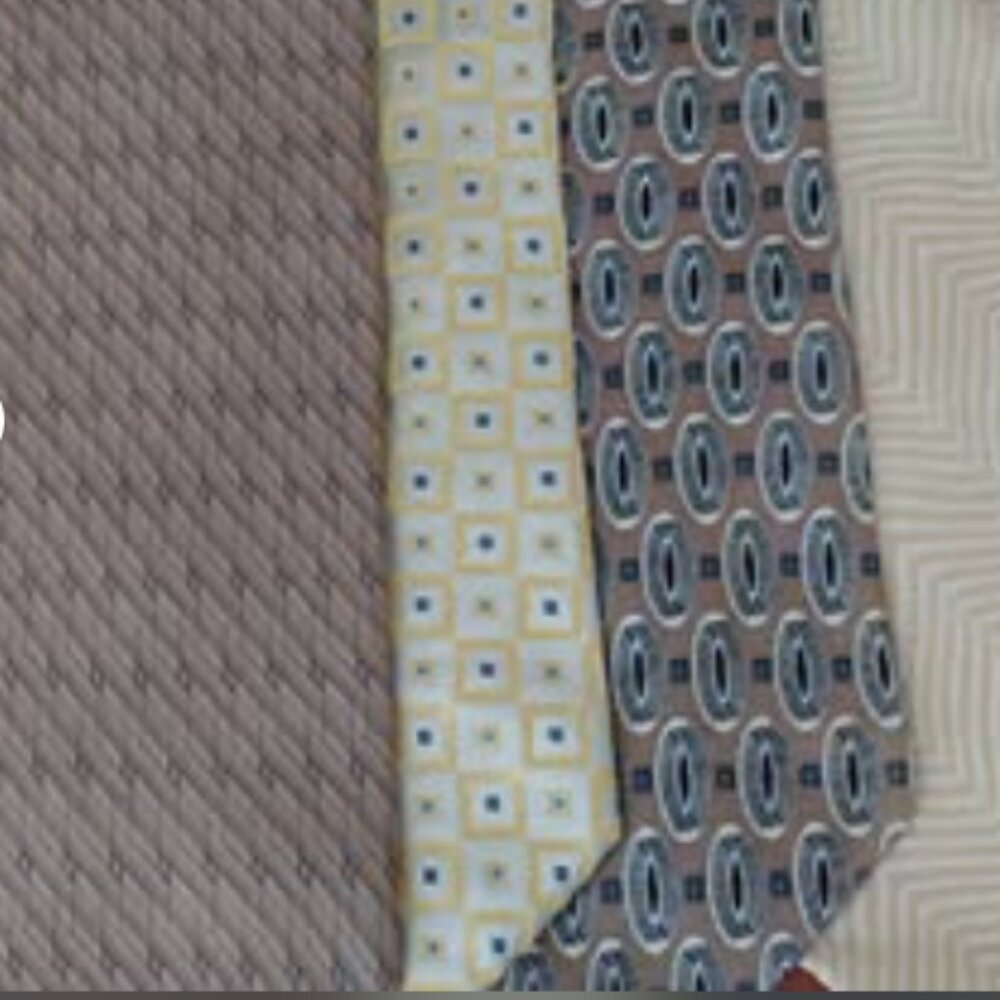 Set of 4 Mens Silk Neck Ties DONNA KARAN/VIA EUROPA/LIBERTY of LONDON/J& L